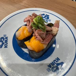 牛ユッケ軍艦(くら寿司 大阪・関西万博店)