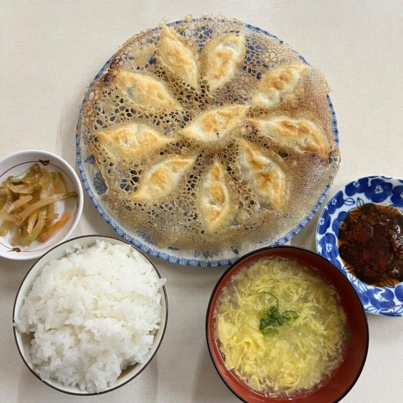 焼餃子定食(万里長城水餃子店)