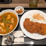 チキンスープカレー 大盛り チキンカツ