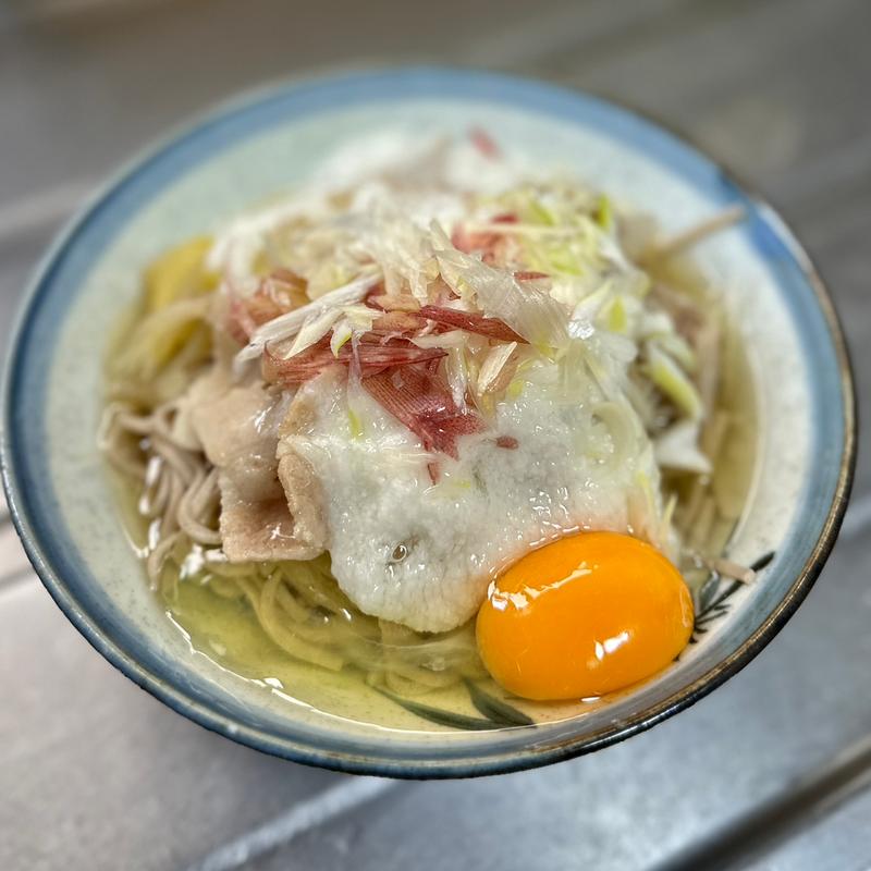 月見とろろ肉そば(ベルクス 東墨田店)