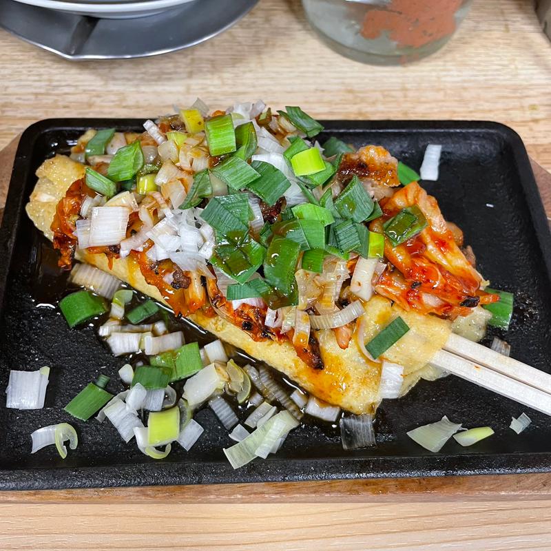 箸巻き　ニラキムチ(大衆酒場 酒呑んで飯食って蛙之介 溝の口店)