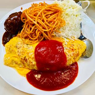 オムライス&ミニハンバーグ
