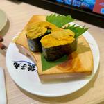 塩水うに二貫(すし銚子丸 亀戸店)