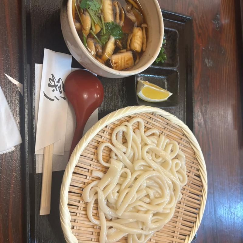 (自家製手延べ饂飩 粉縒)