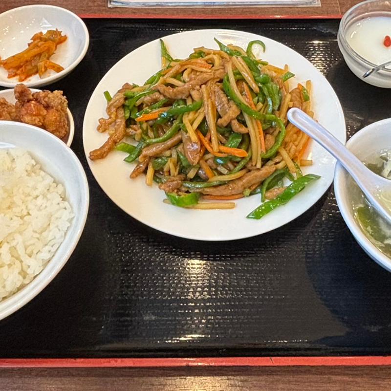 青椒肉絲定食(香港庭 八千代緑が丘店)