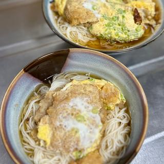 コロッケ卵とじそうめん