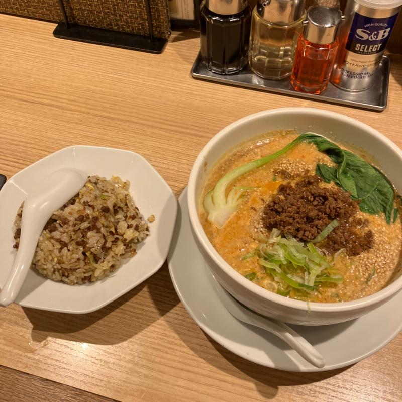 白胡麻担々麺セット(紅虎軒 コピス吉祥寺)