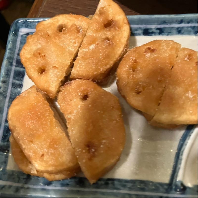 レンコン挟み揚げ(もつ焼き たかみや)
