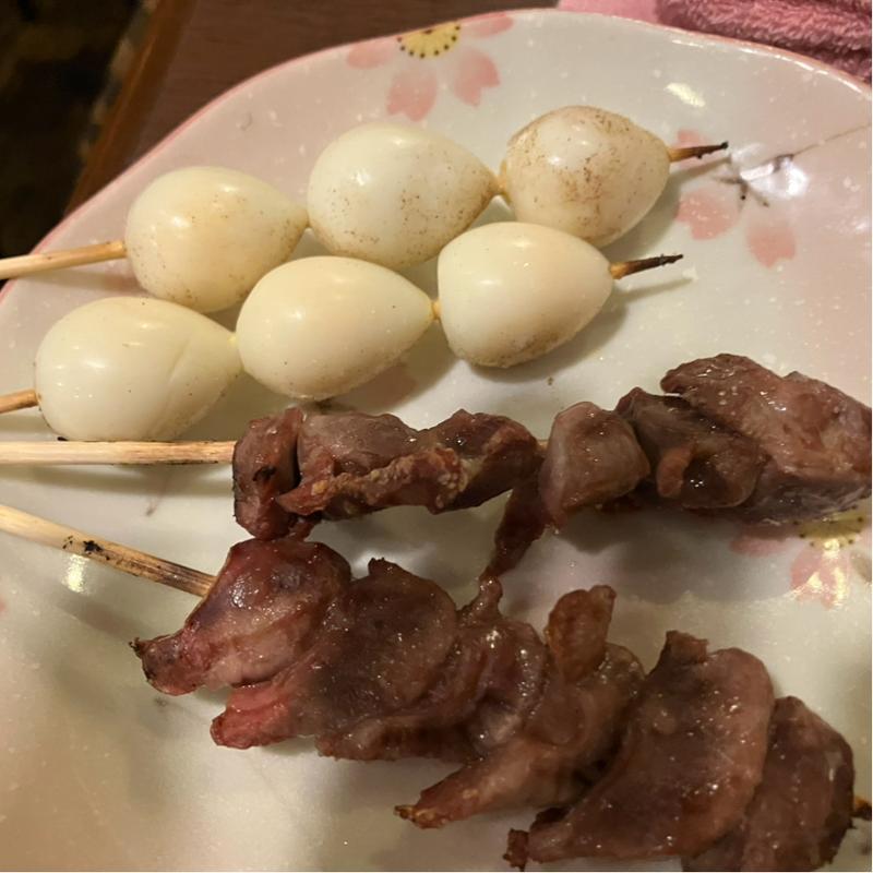 うづら　砂肝(もつ焼き たかみや)