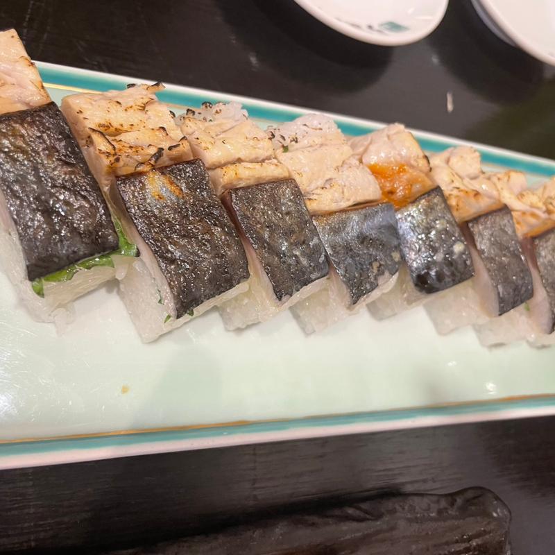 焼き鯖寿司(うまい鮨勘 大井町支店)