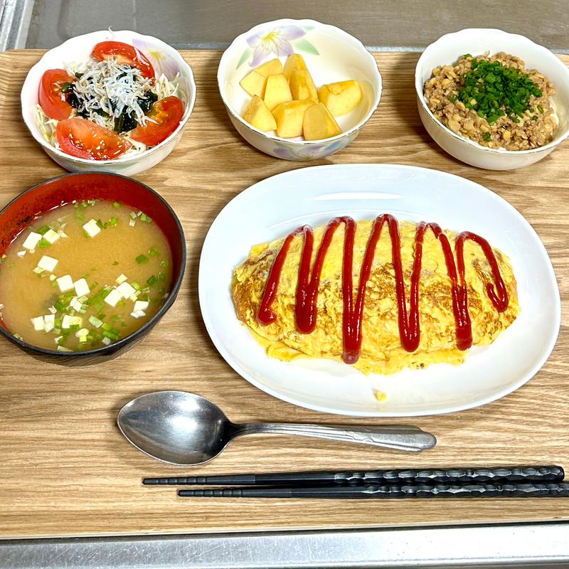 オムライス定食(ベルクス 東墨田店)