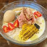 冷たい、とうもろこしのらぁめん