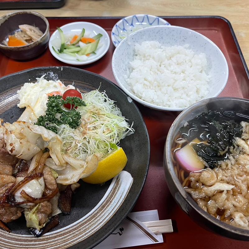 スタミナセット　温そば(（株）山中屋)