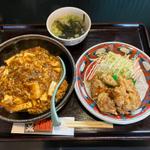 麻婆丼+唐揚げセット(太極船(月休))