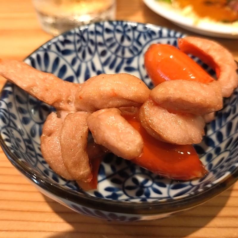 赤ウインナー(民衆酒場 もつ焼大行進 大井町総本店)