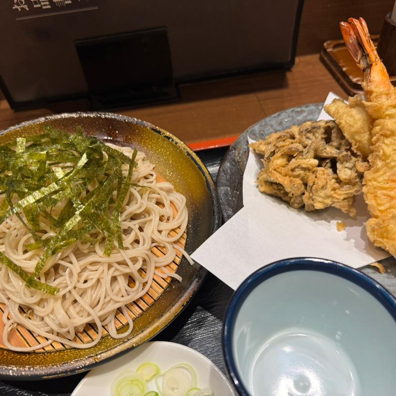 三種天ざる(霞町 蕎麦処 ますだ屋)