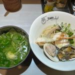 地はまぐりと鮑の鯛出汁つけ蕎麦