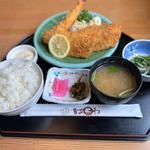 アジ・えびフライ定食