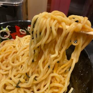 油そば　半熟玉子トッピング