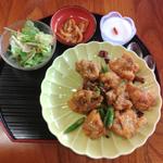 四川風唐揚げ定食
