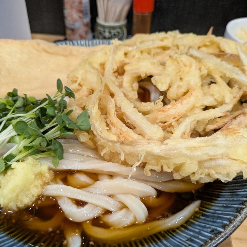 ざぶとん（大） 大きなごぼう天(ぶっかけうどん　小野)