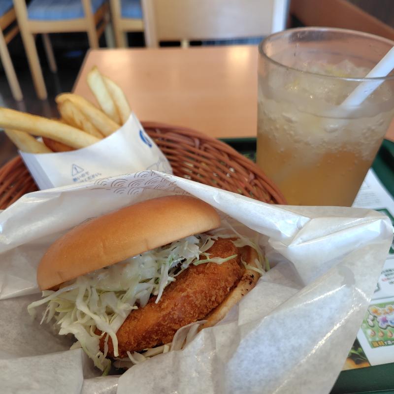 海老カツバーガー平日限定昼割セット(モスバーガー 矢巾店 )