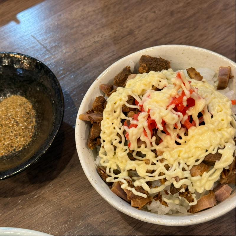 煮干し粉とライス(ラーメンくどう)