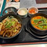 カルビ丼純豆腐セット