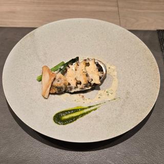 蝦夷鮑の鉄板焼き