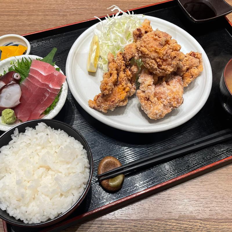 ザンギ揚げ定食(海鮮肉炉端 大夢)