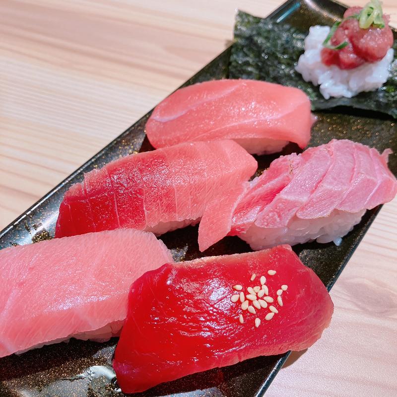 まぐろ食べ比べセット(スシロー 新宿靖国通り店)