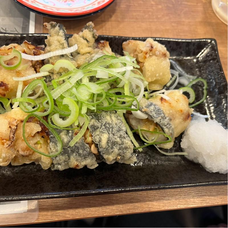 チクワ納豆揚げ(永楽食堂)
