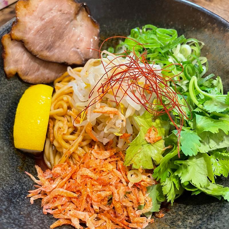 トムヤムクンまぜ麺(つけ麺 ひこ アサヒマチ)
