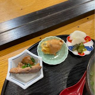 ゴーヤチャンプルーとハーフそば定食