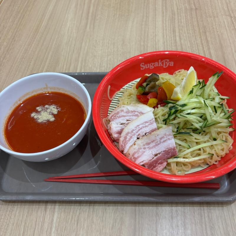 スペイン風冷しトマトつけ麺(スガキヤ 岡崎イオンモール店 )
