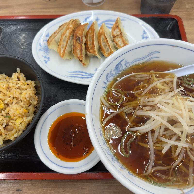 半チャーハン、おとも、ギョウザセット(福しん 浅草ROX前店)
