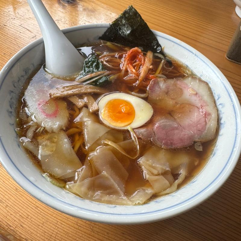 ネギからしワンタンメン(手打ちラーメンふくふく )