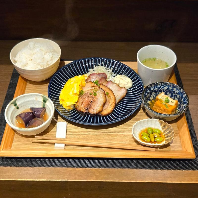 ミックス焼豚定食(江戸堀 焼豚食堂)