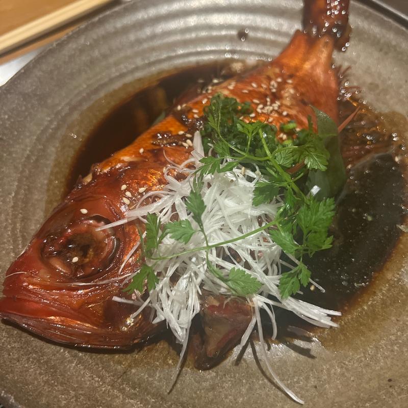 金目鯛の煮つけ(恵比寿 城ヶ崎 おかもと)