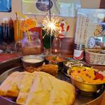 ナンカレーBセット(ほうれん草カレーとキーマカレー)(CAFE ALI)