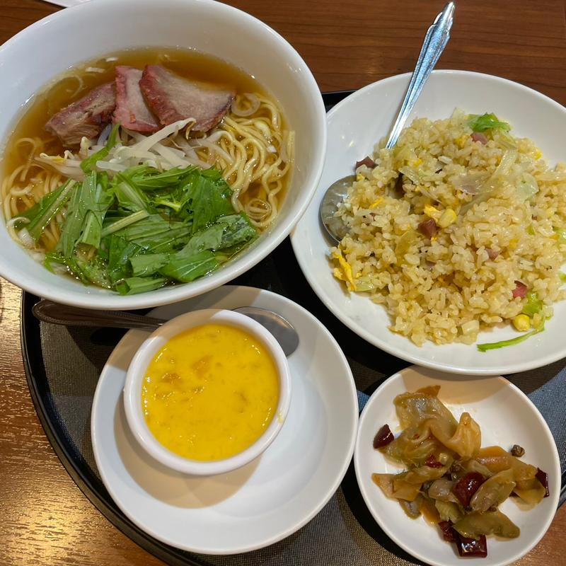 ラーメン+飯炒飯(澤園 JAKUEN)