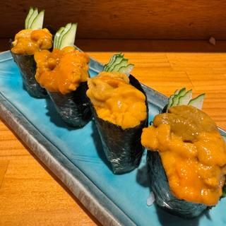 塩水うに4貫(寿司屋 のだ)