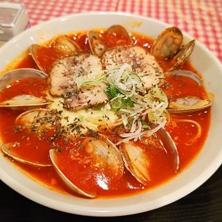あさりアクアパッツァらーめん＋黒トリュフチキン