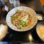 ニラレバー炒め定食(和食 まるぶん)