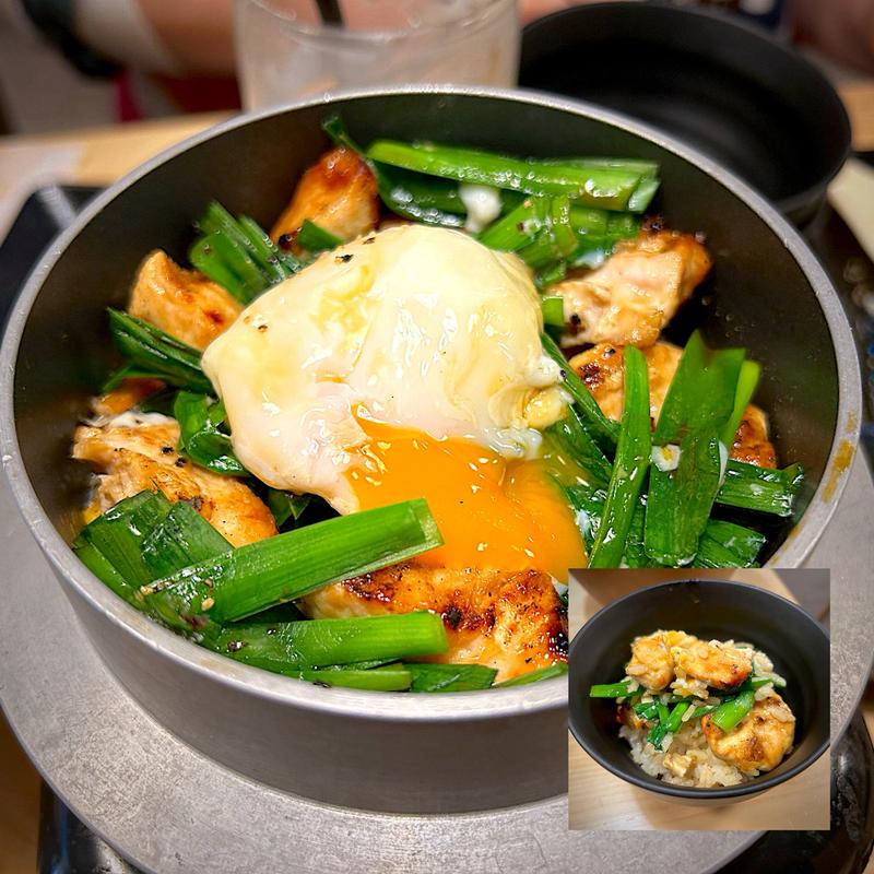 とり釜飯＋ニラ玉グリーン(鳥貴族 仙台定禅寺通り店)