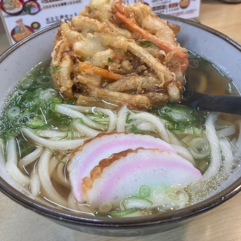 かき揚げうどん(手打うどん きぬや食堂)