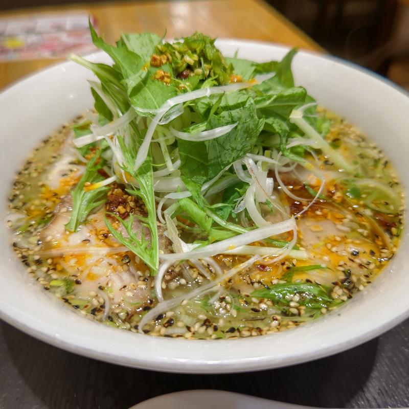 青唐焦がしねぎラーメン(喜多方ラーメン 坂内 石川町店)
