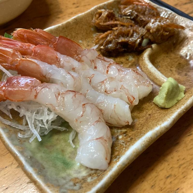 赤えびお造り(立呑 得一 扇町店)