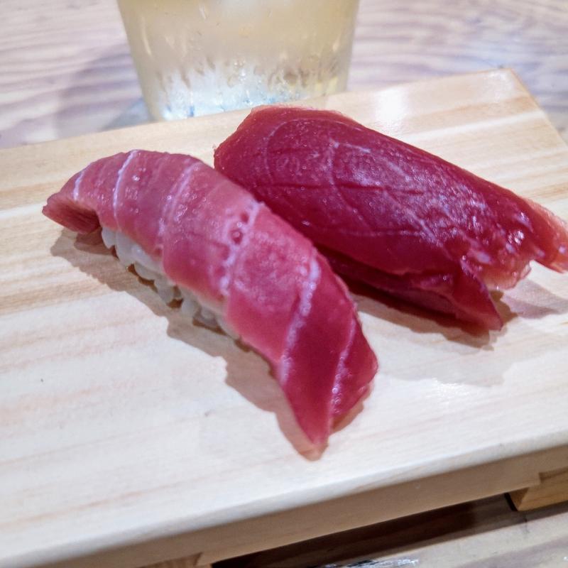 生本まぐろ中とろ・赤身( 海鮮レアカツ 手巻きずし KITSUNE(狐))