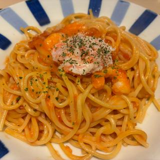 紅ズワイガニと海老のスパゲッティ(サンマルクカフェ 川崎ラチッタデッラ店)
